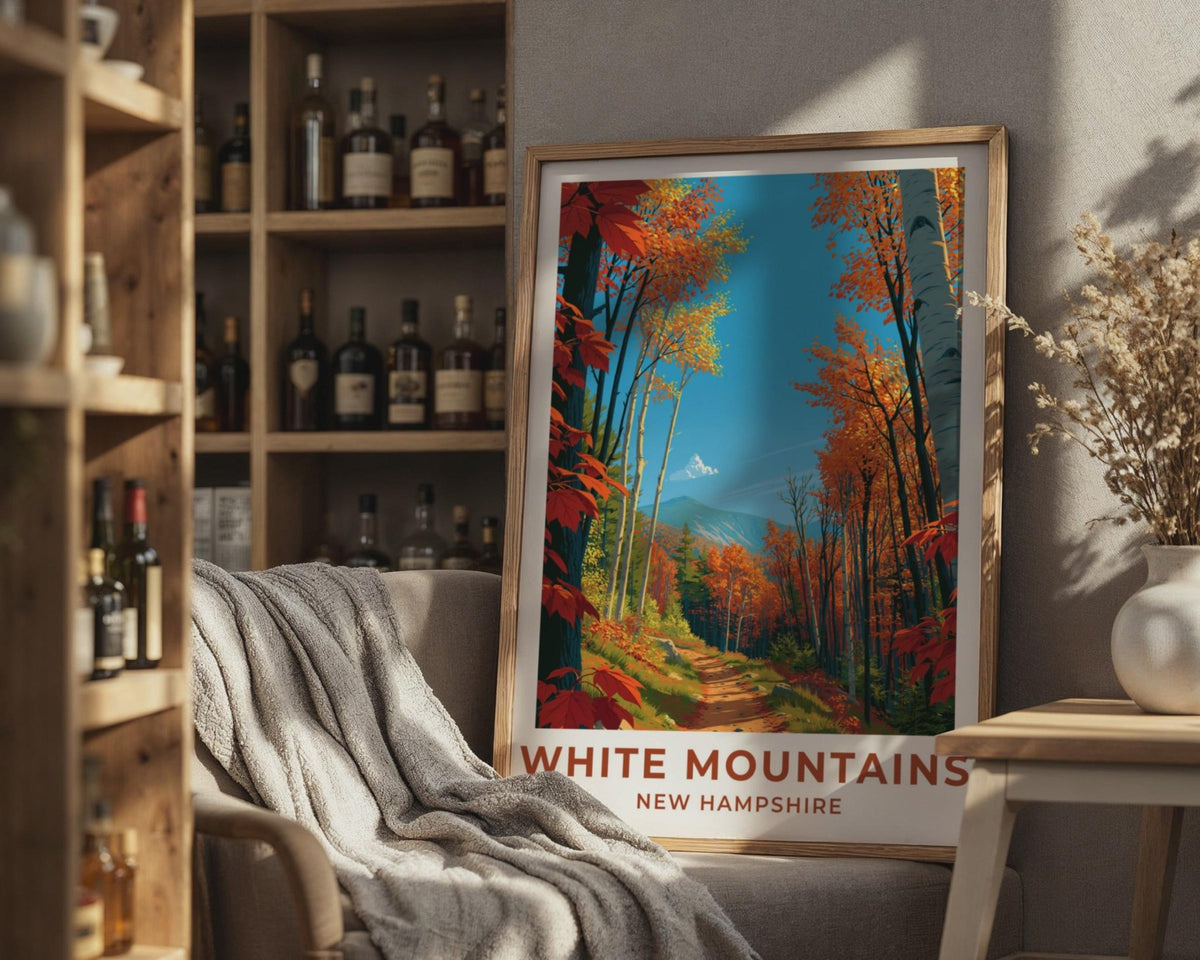White Mountains New Hampshire Travel Poster - WanderWall
