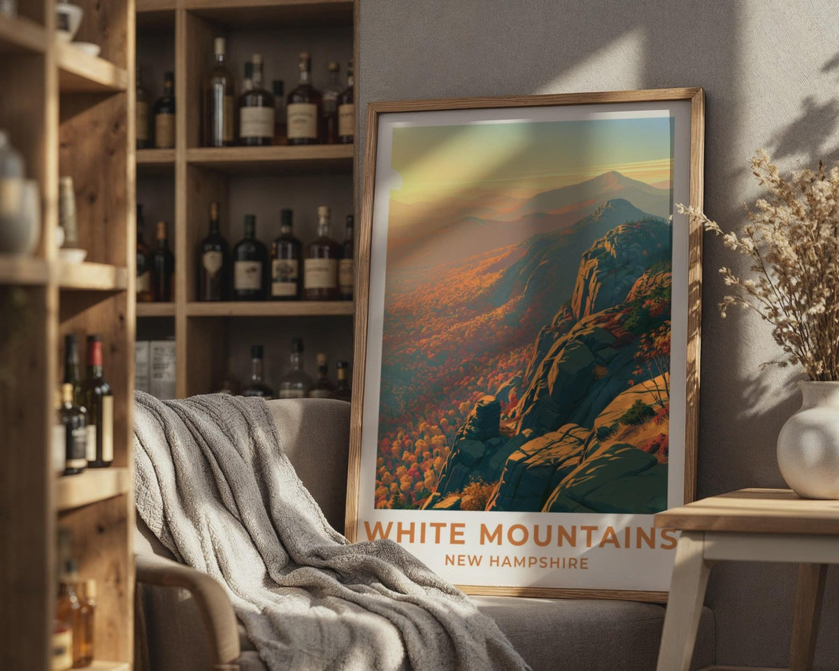White Mountains New Hampshire Travel Poster - WanderWall