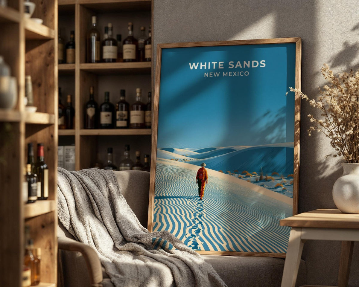 White Sands New Mexico Travel Poster - WanderWall