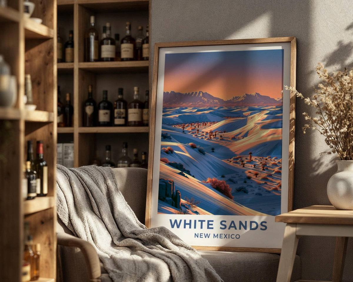 White Sands New Mexico Travel Poster - WanderWall