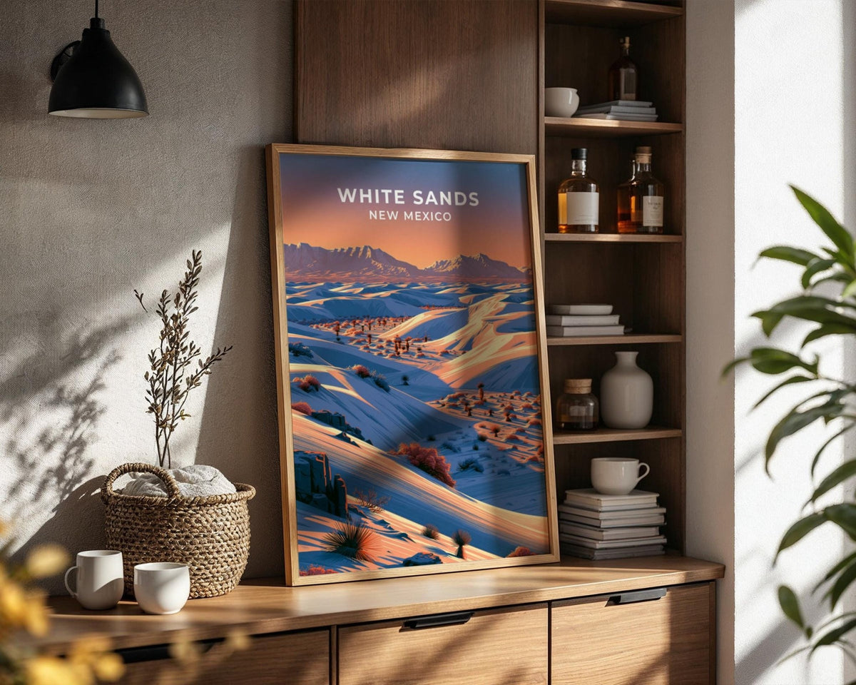 White Sands New Mexico Travel Poster - WanderWall