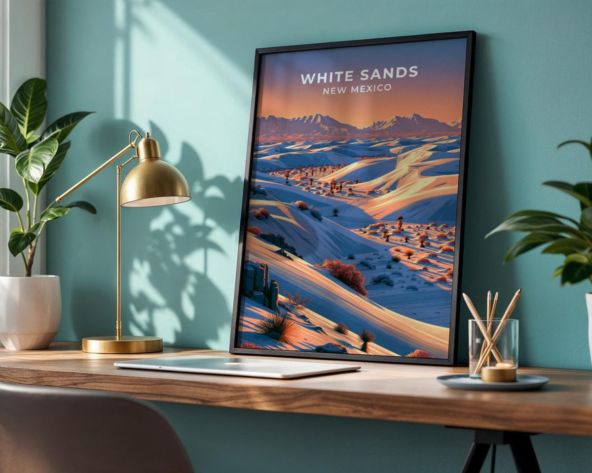 White Sands New Mexico Travel Poster - WanderWall