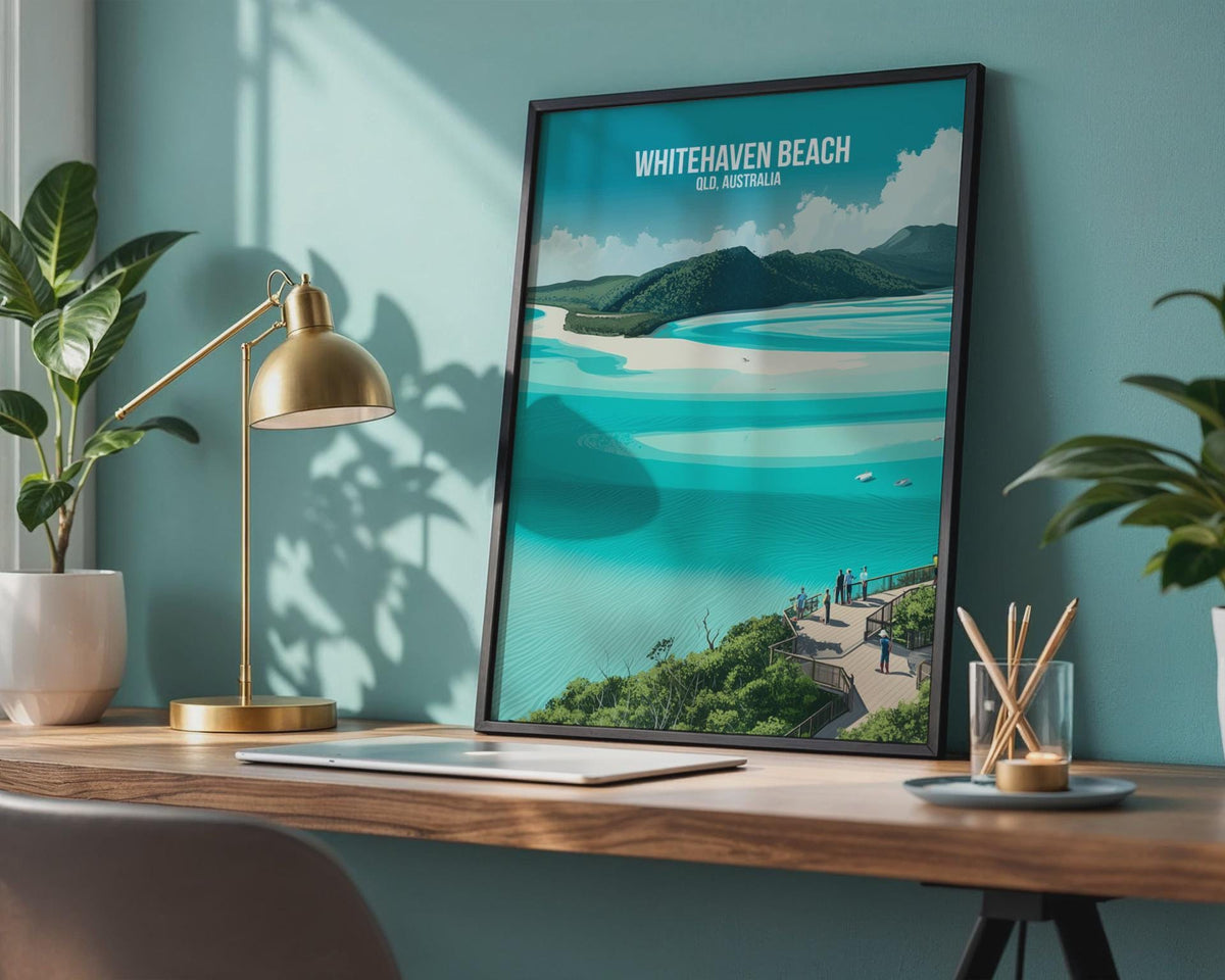Whitehaven Beach Landscape Print QLD Australia Wall Art - WanderWall