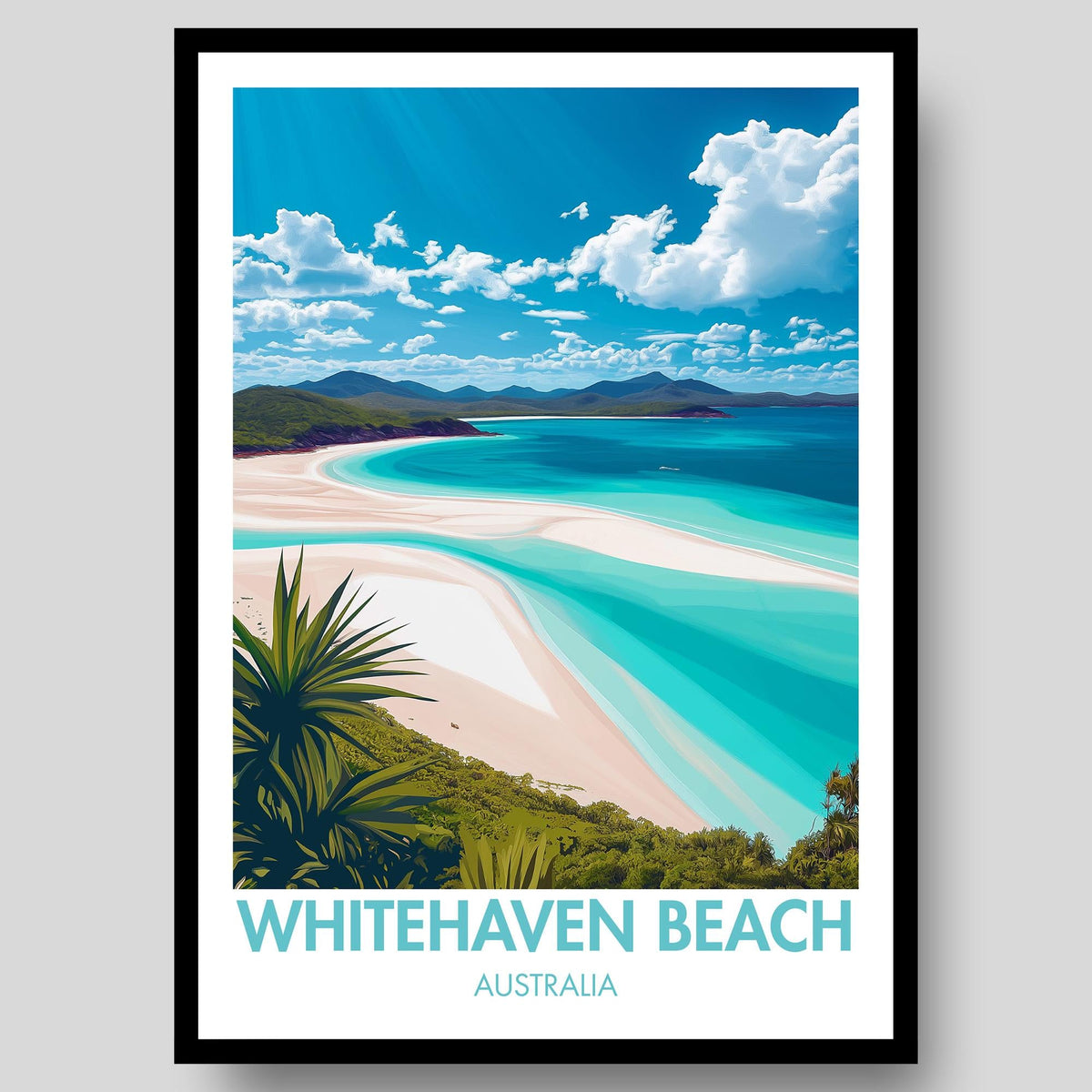 Whitehaven Beach Poster - WanderWall