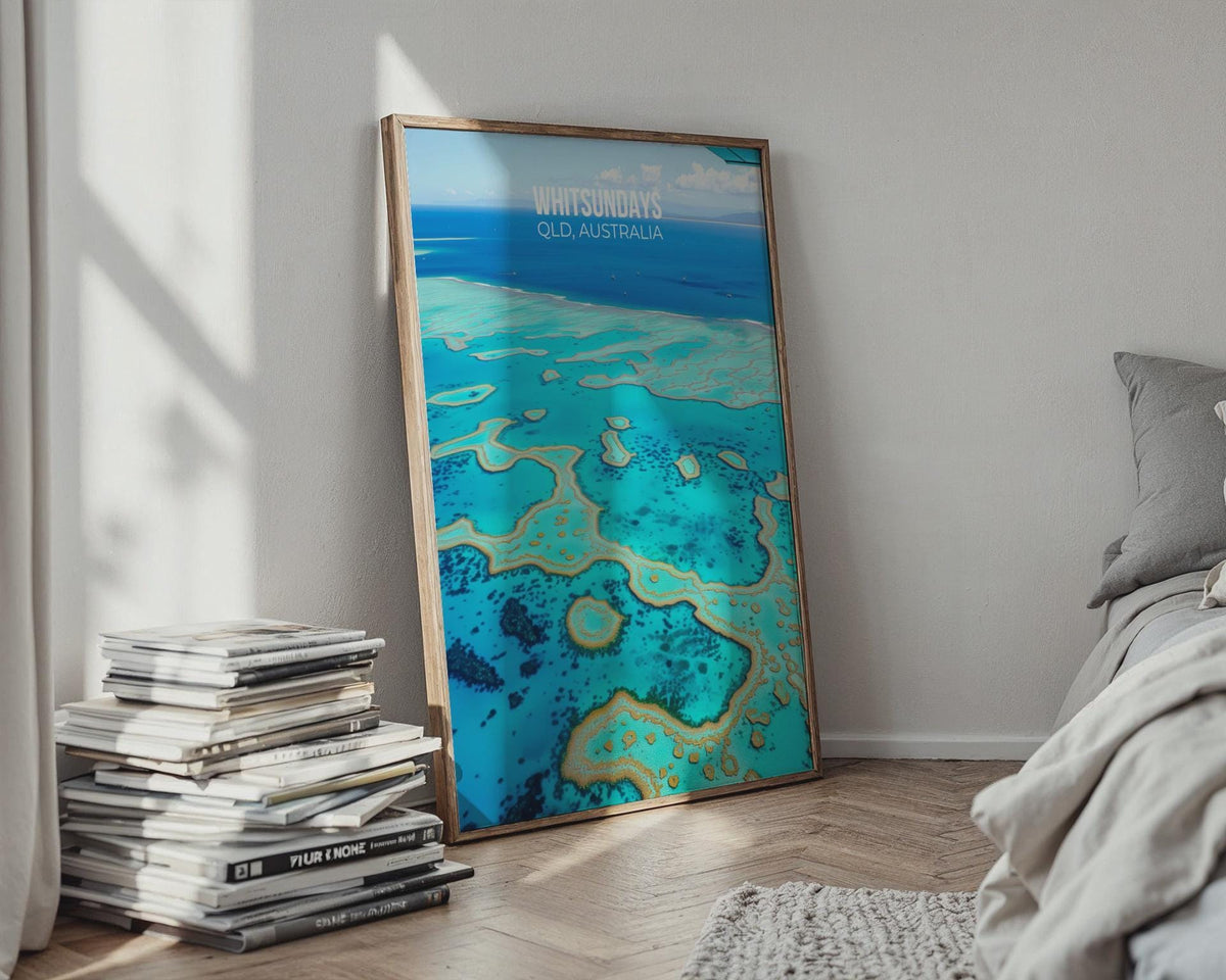 Whitsundays QLD Australia Aerial Print Wall Art - WanderWall