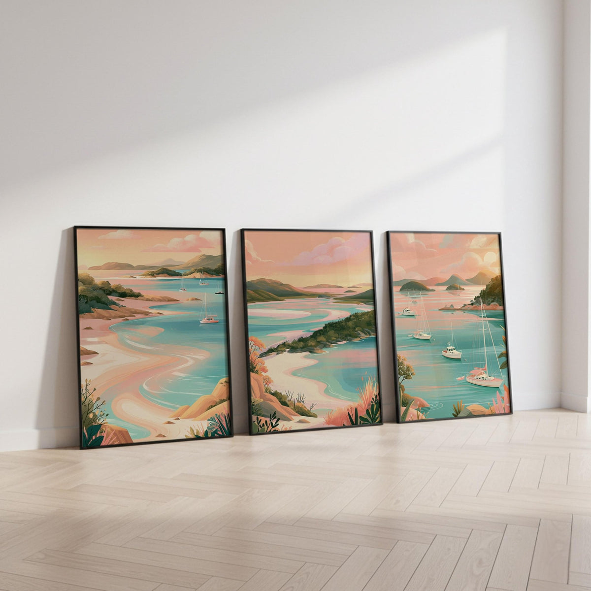 Whitsundays Set of 3 Posters | Whitsundays Gallery Wall Art - WanderWall
