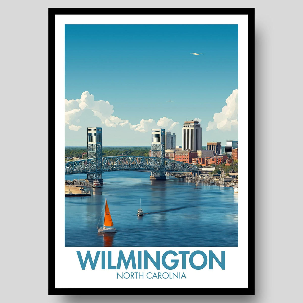Wilmington North Carolina Poster - WanderWall