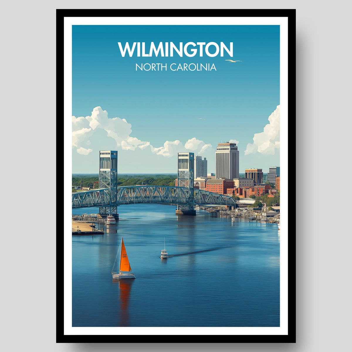 Wilmington North Carolina Poster - WanderWall
