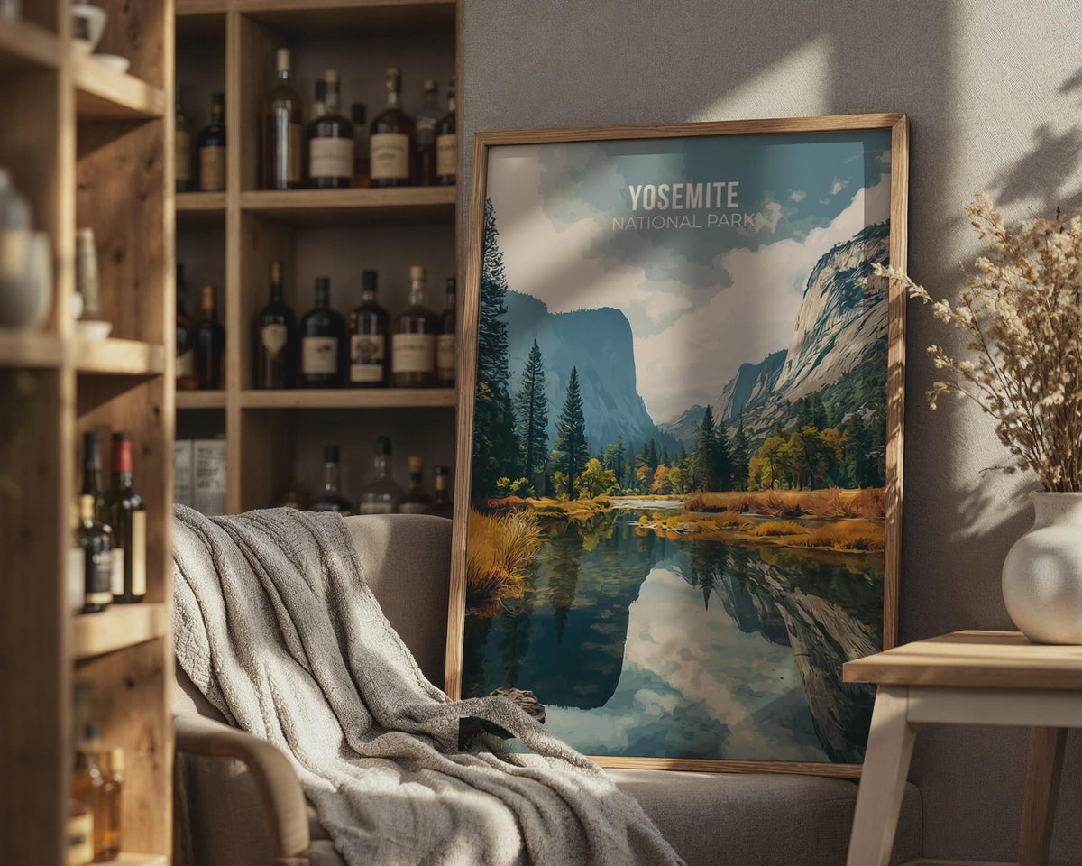 Yosemite National Park Landscape Poster Wall Art Print - WanderWall