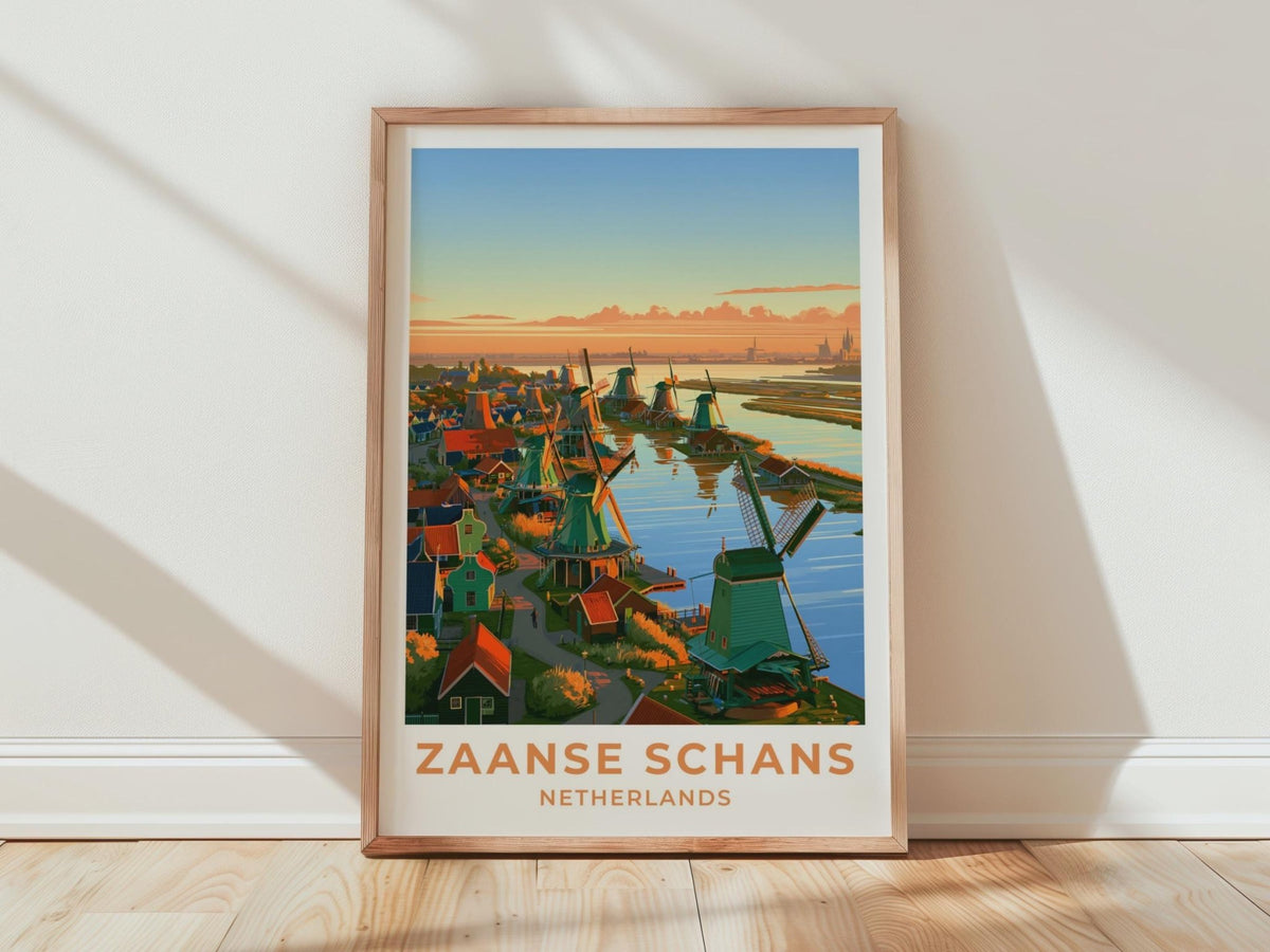 Zaanse Schans Netherlands Travel Poster - WanderWall