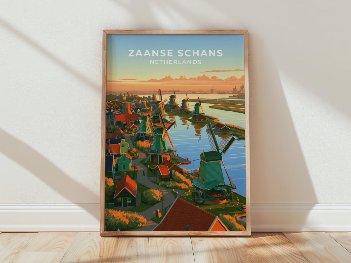 Zaanse Schans Netherlands Travel Poster - WanderWall