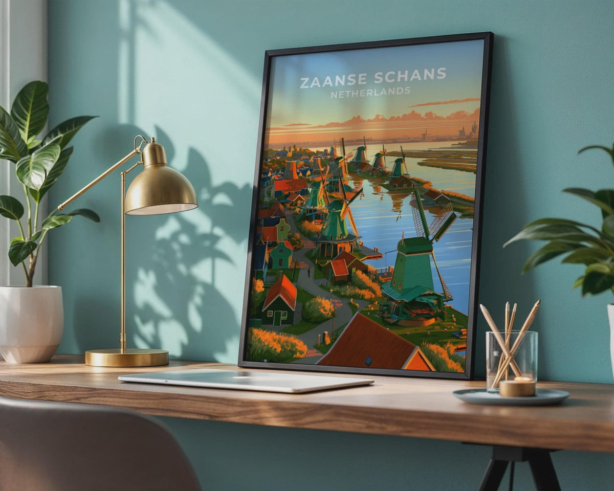 Zaanse Schans Netherlands Travel Poster - WanderWall
