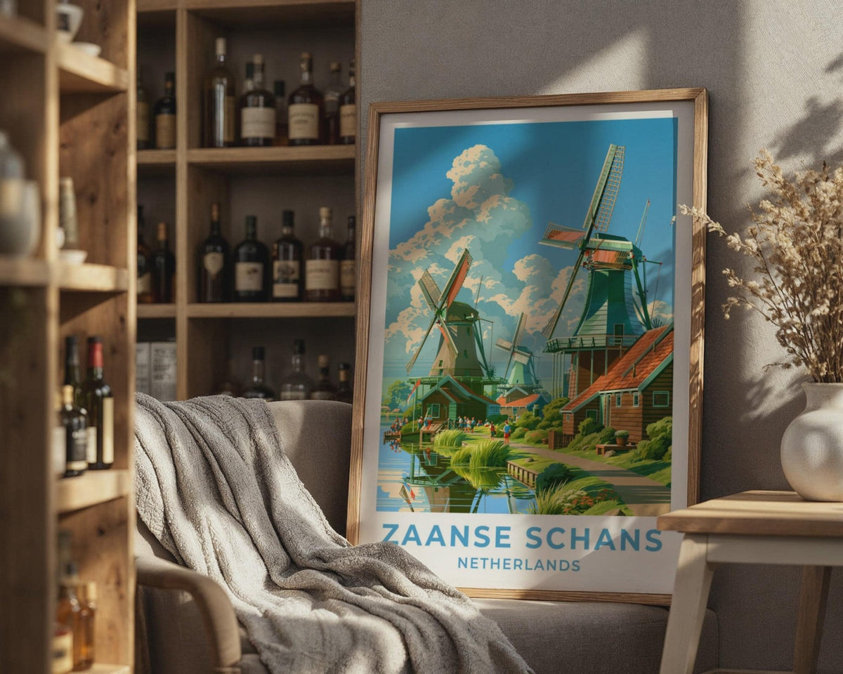 Zaanse Schans Netherlands Travel Poster - WanderWall