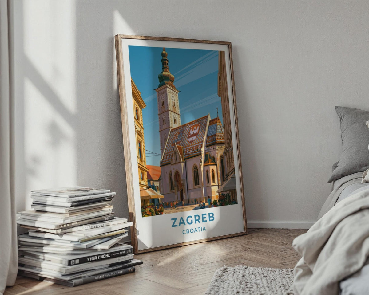 Zagreb Croatia Travel Poster - WanderWall