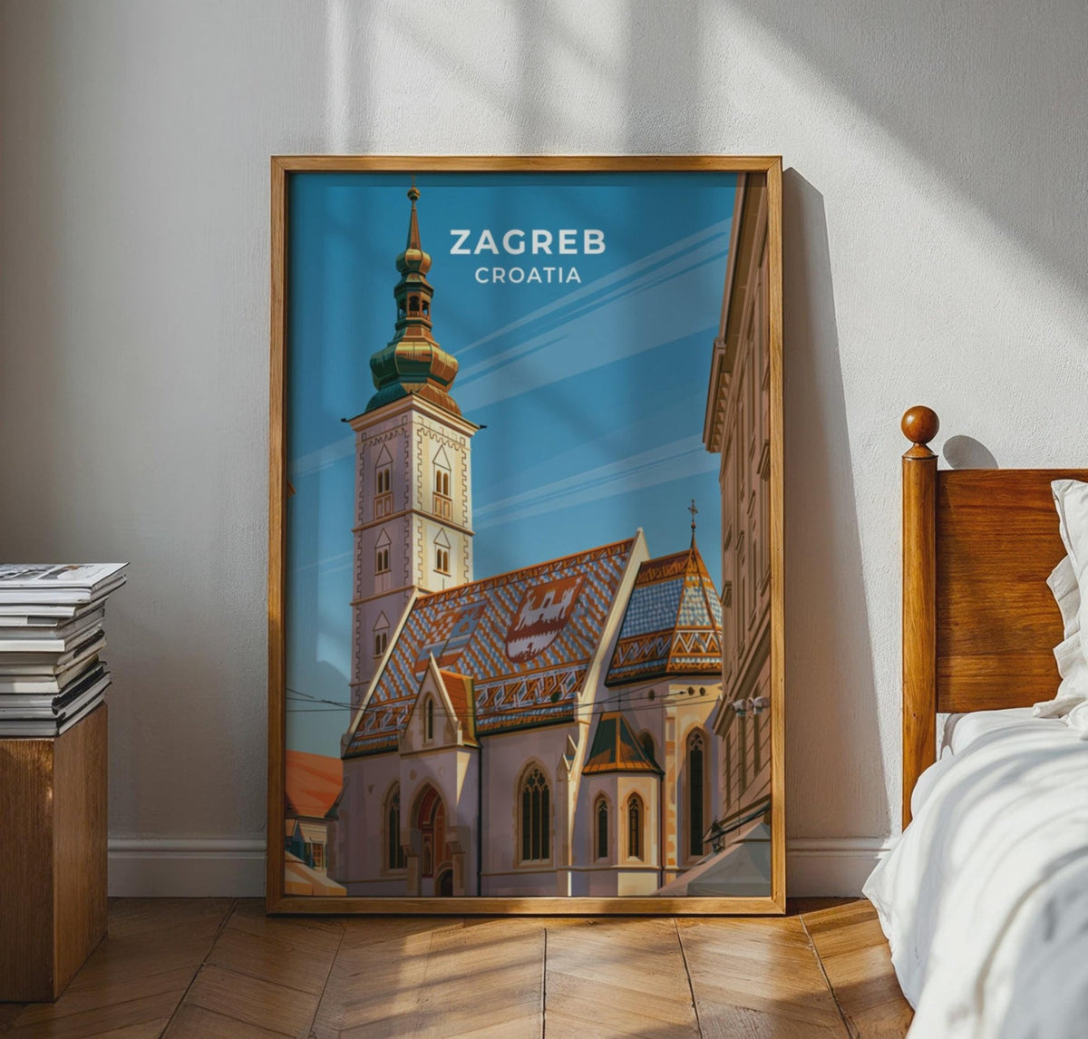 Zagreb Croatia Travel Poster - WanderWall