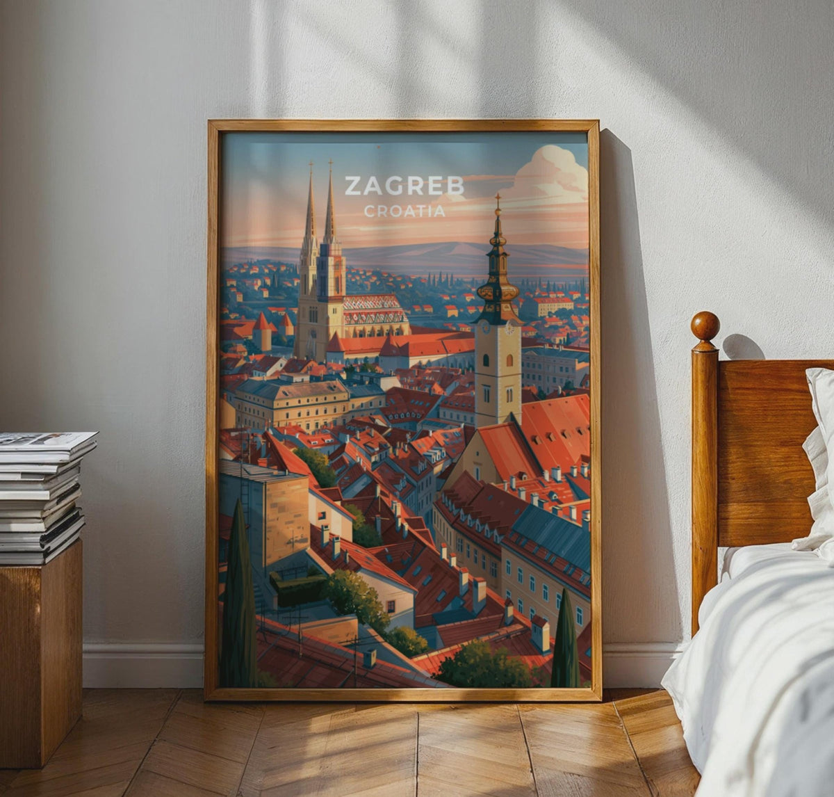 Zagreb Croatia Travel Poster - WanderWall