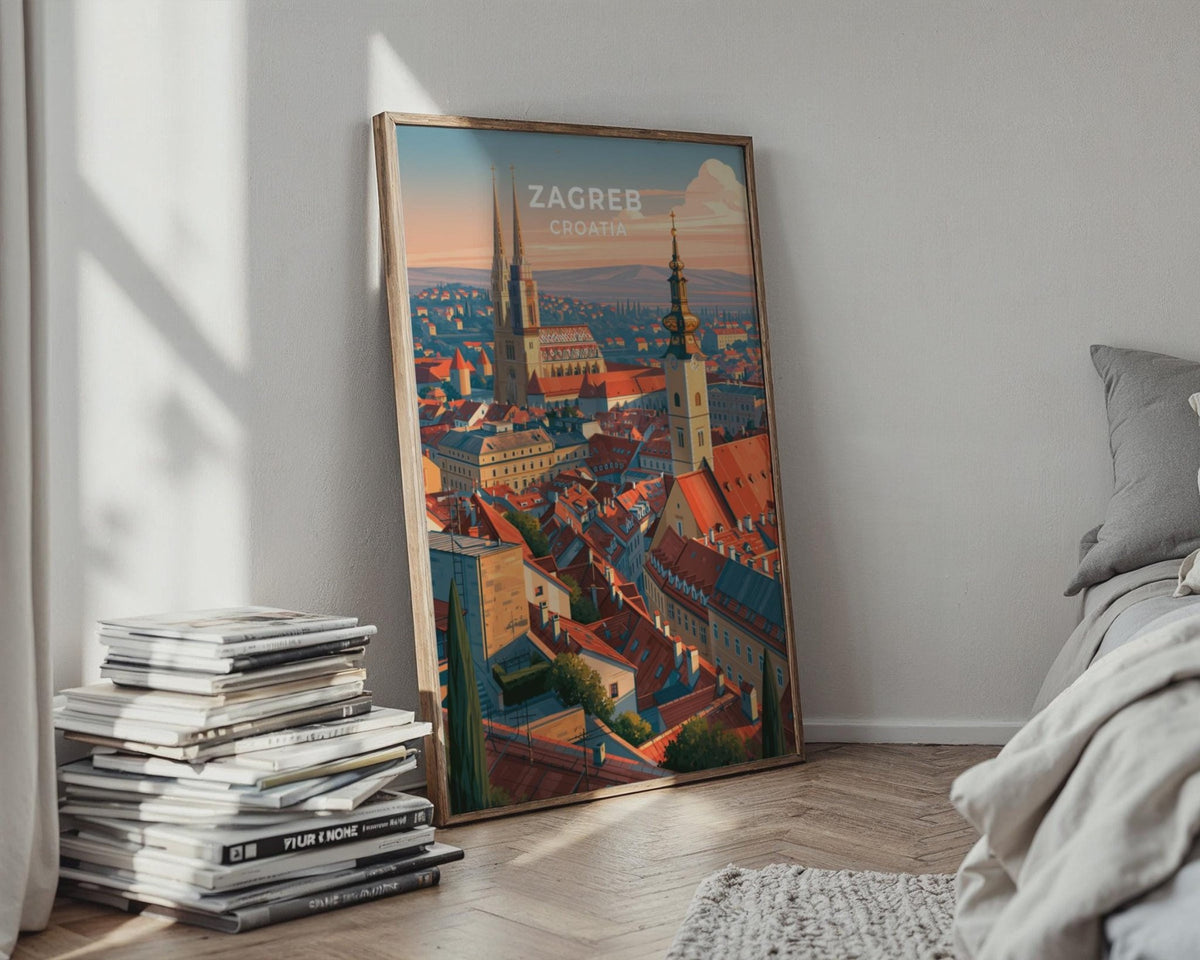 Zagreb Croatia Travel Poster - WanderWall