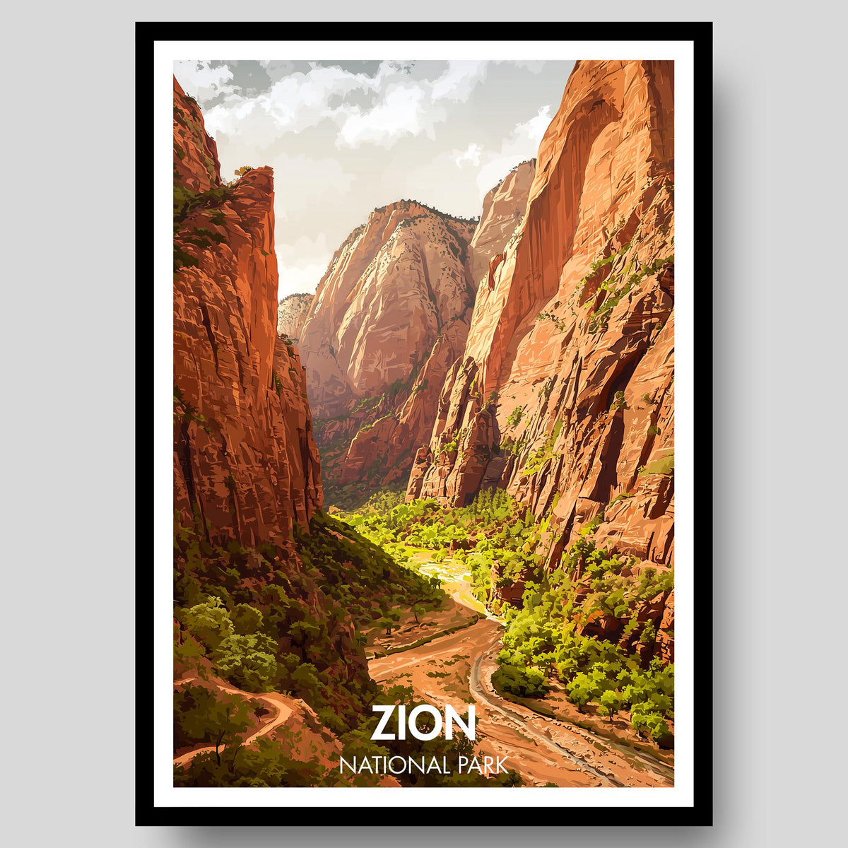 Zion National Park Poster - WanderWall