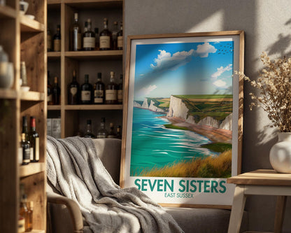 Seven Sisters Cliff Poster