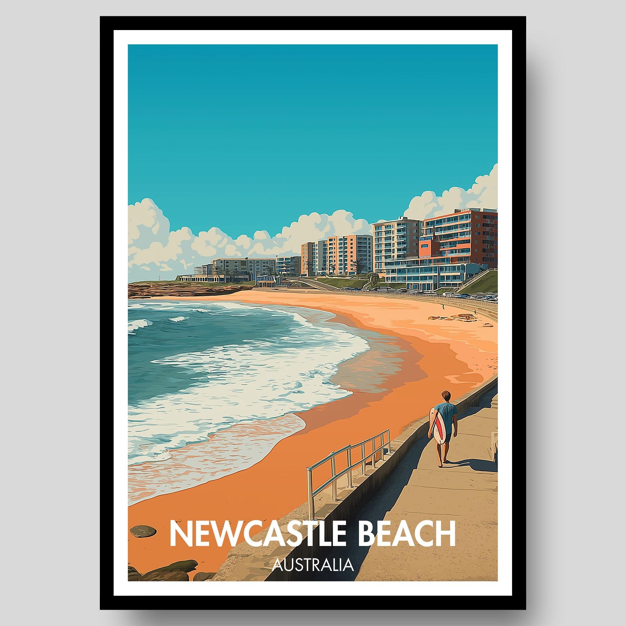 Newcastle Beach Poster