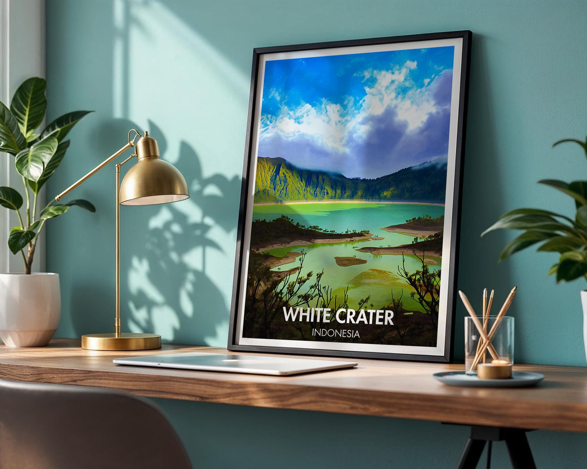 White Crater Poster