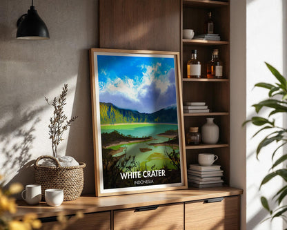 White Crater Poster