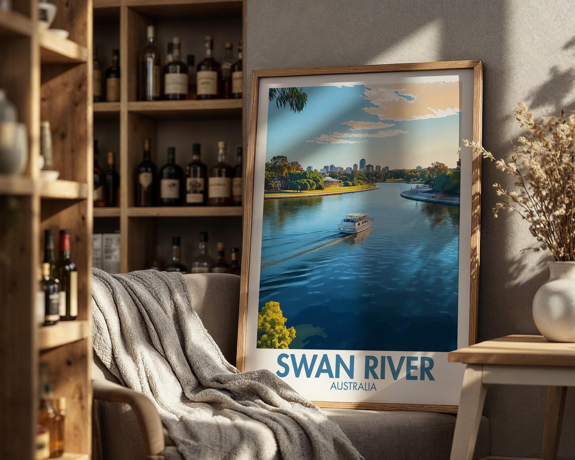 Swan River Poster