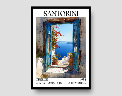Santorini Henri Mattise Open Window Poster