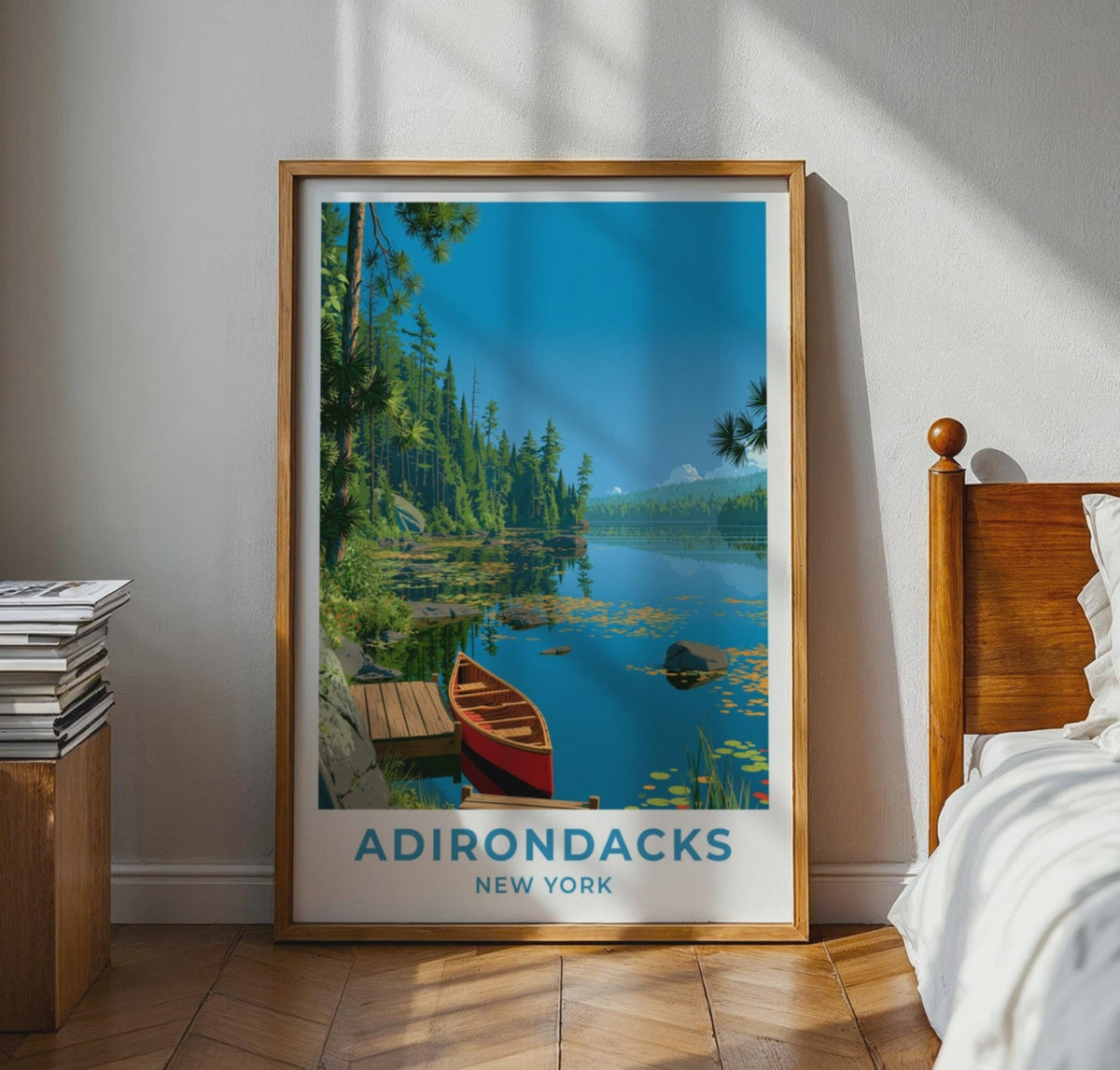 Adirondacks New York Travel Poster - WanderWall