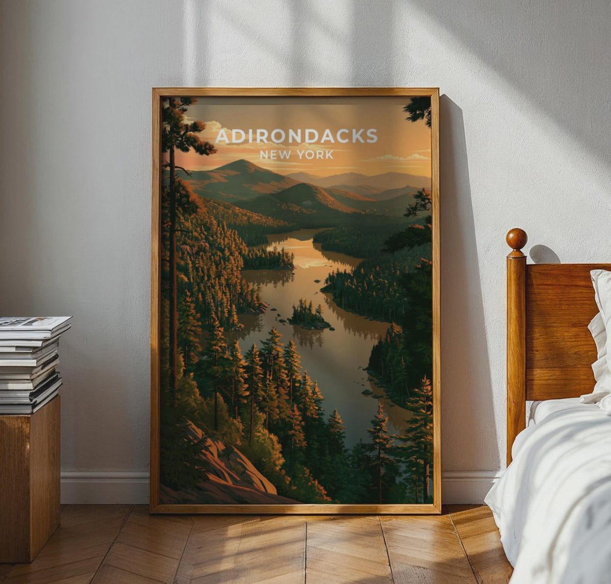 Adirondacks New York Travel Poster - WanderWall