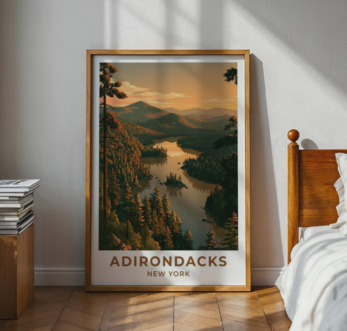 Adirondacks New York Travel Poster - WanderWall