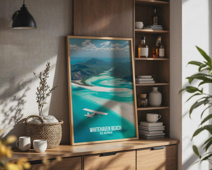 Aerial View Whitehaven Beach Art Print - WanderWall