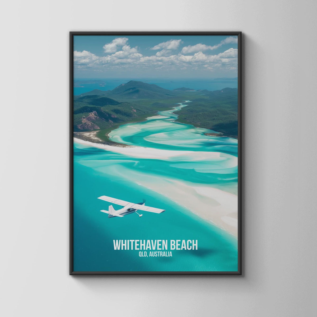 Aerial View Whitehaven Beach Art Print - WanderWall