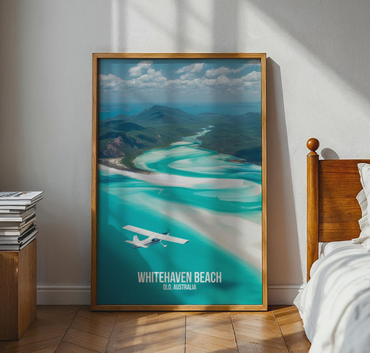 Aerial View Whitehaven Beach Art Print - WanderWall