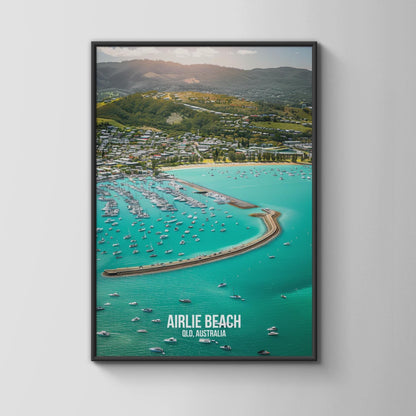 Airlier Beach Landscape Print QLD Australia Wall Art Marina Poster - WanderWall