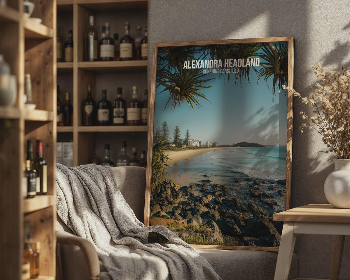Alexandra Headland Beach Coastal Art Print Wall Art - WanderWall