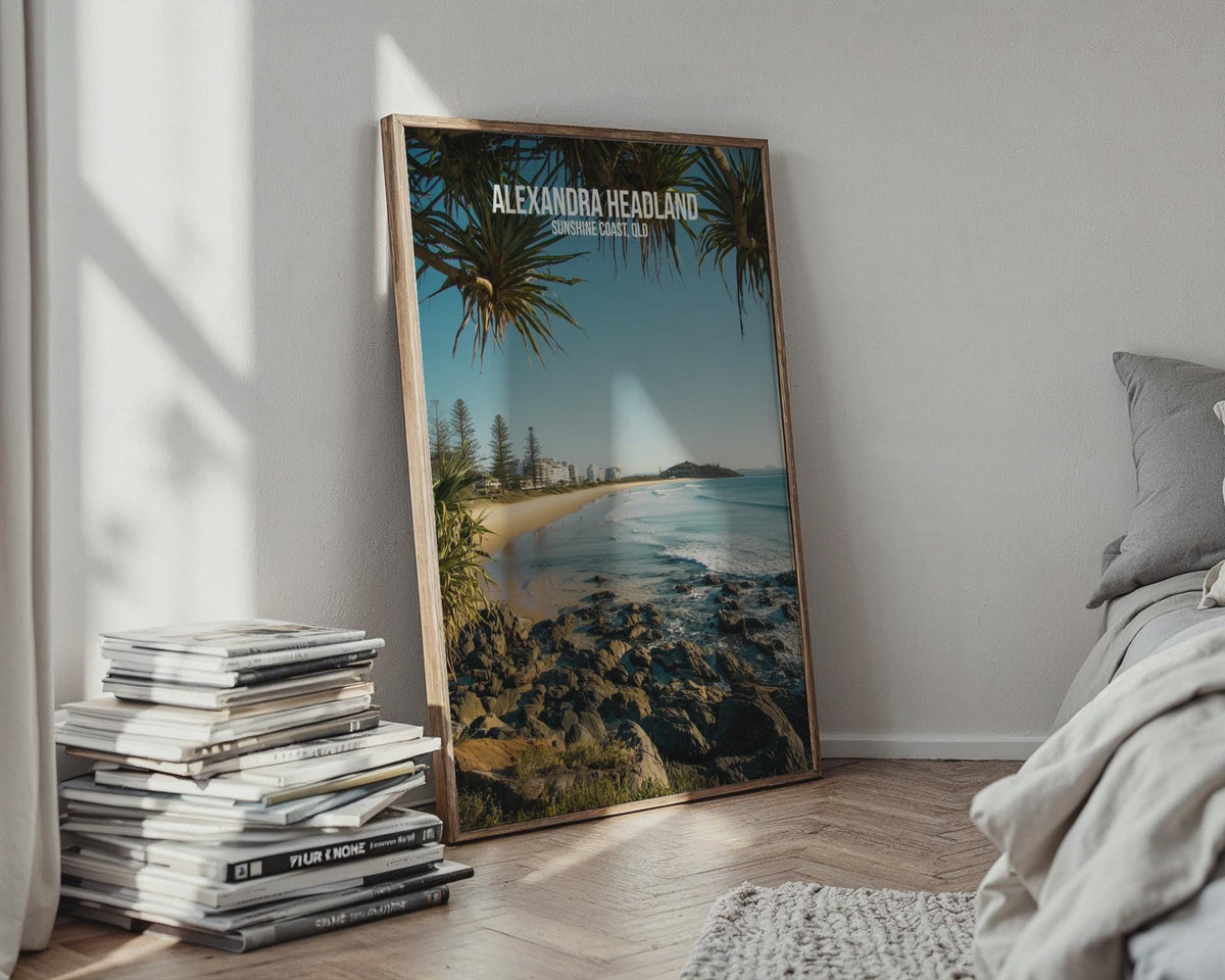 Alexandra Headland Beach Coastal Art Print Wall Art - WanderWall