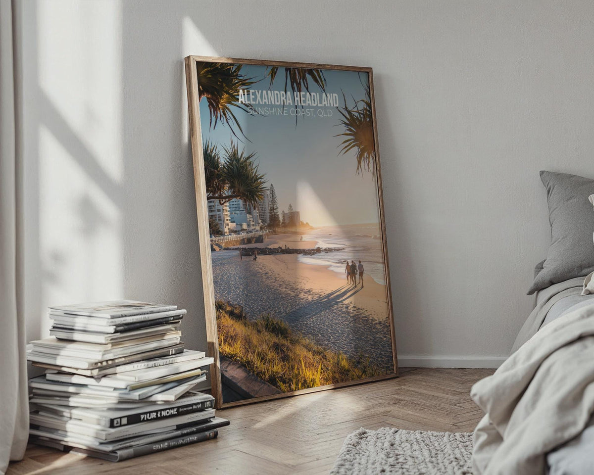 Alexandra Headland Beach Poster Sunshine Coast QLD Wall Art - WanderWall