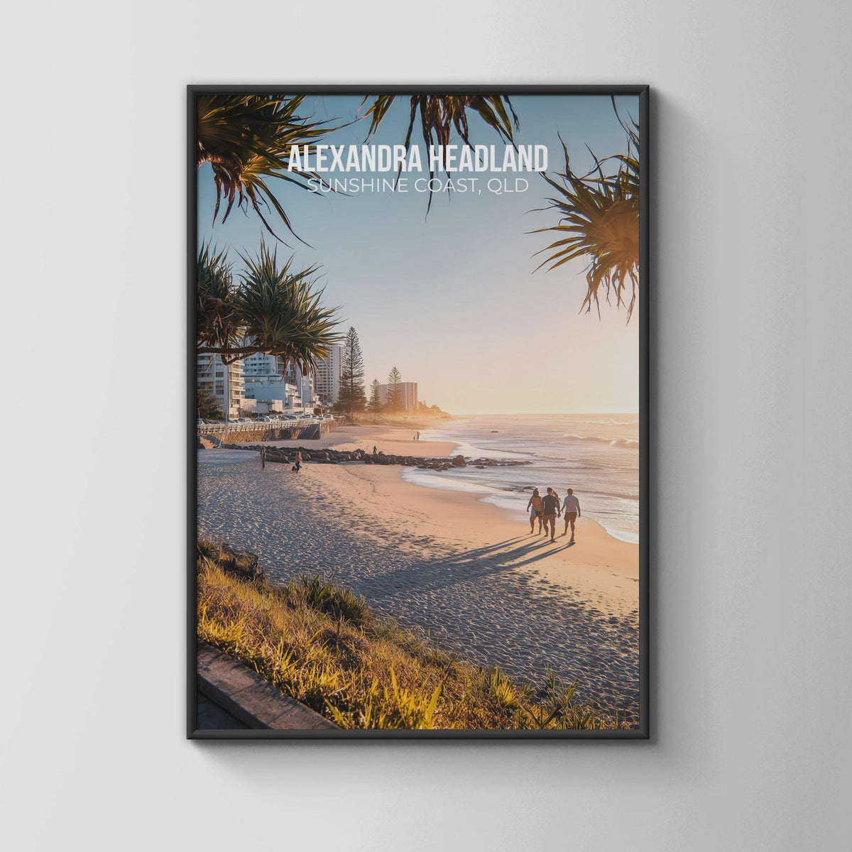 Alexandra Headland Beach Poster Sunshine Coast QLD Wall Art - WanderWall