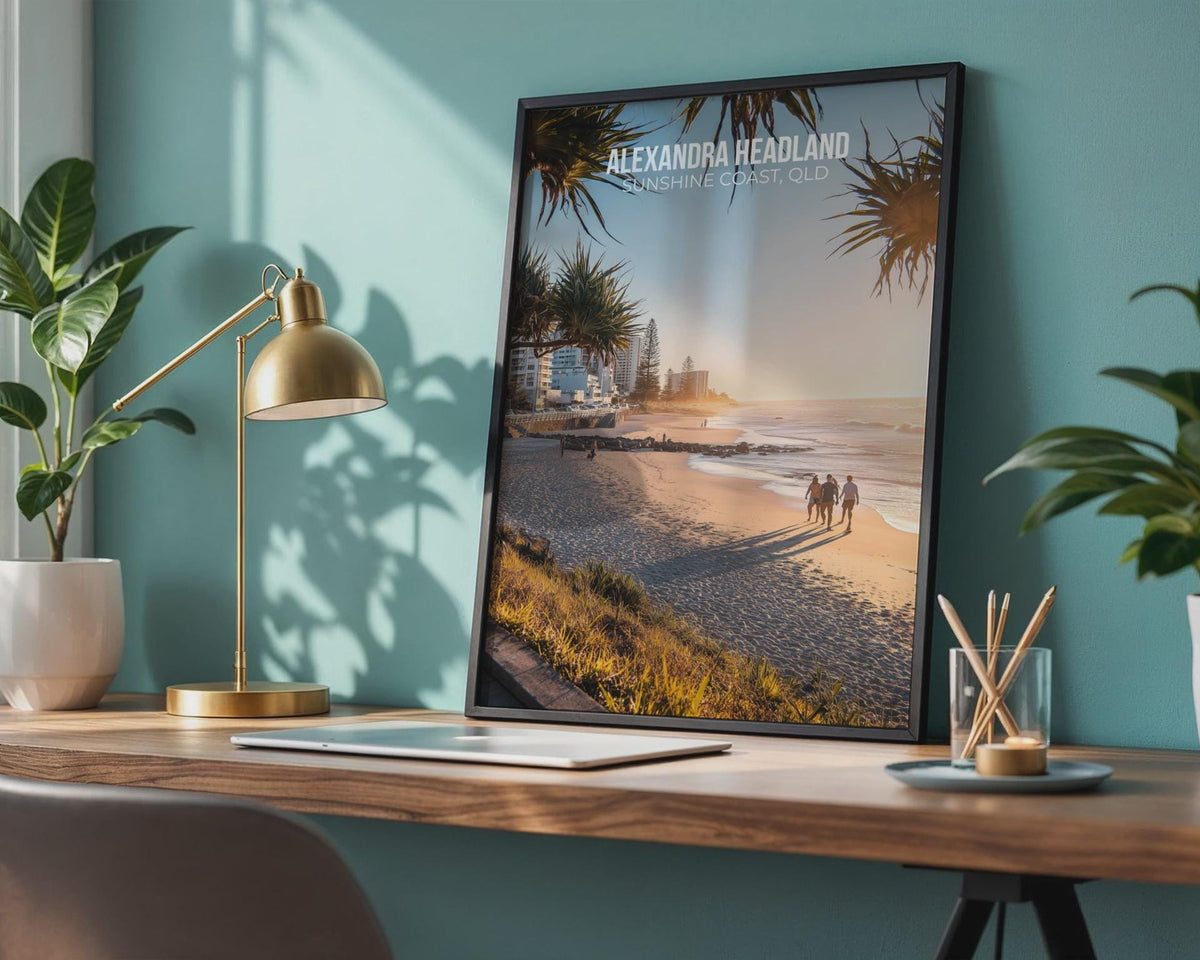 Alexandra Headland Beach Poster Sunshine Coast QLD Wall Art - WanderWall