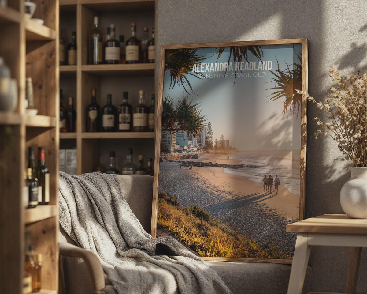 Alexandra Headland Beach Poster Sunshine Coast QLD Wall Art - WanderWall