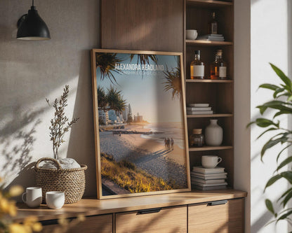 Alexandra Headland Beach Poster Sunshine Coast QLD Wall Art - WanderWall