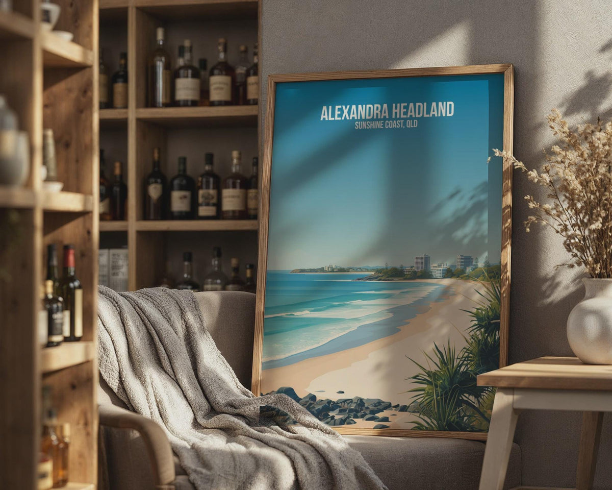 Alexandra Headland Beach Print Sunshine Coast Wall Art - WanderWall