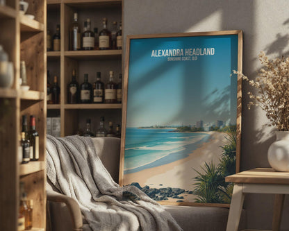 Alexandra Headland Beach Print Sunshine Coast Wall Art - WanderWall