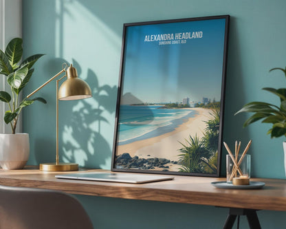 Alexandra Headland Beach Print Sunshine Coast Wall Art - WanderWall