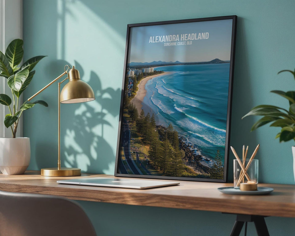 Alexandra Headland Beach Wall Art Print Queensland Coastal Scenery - WanderWall