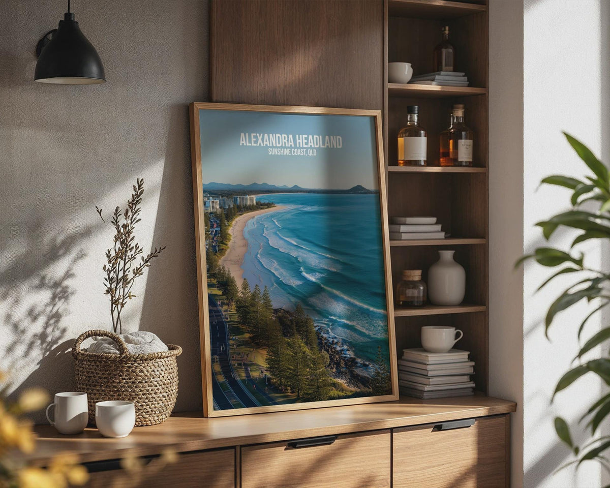Alexandra Headland Beach Wall Art Print Queensland Coastal Scenery - WanderWall
