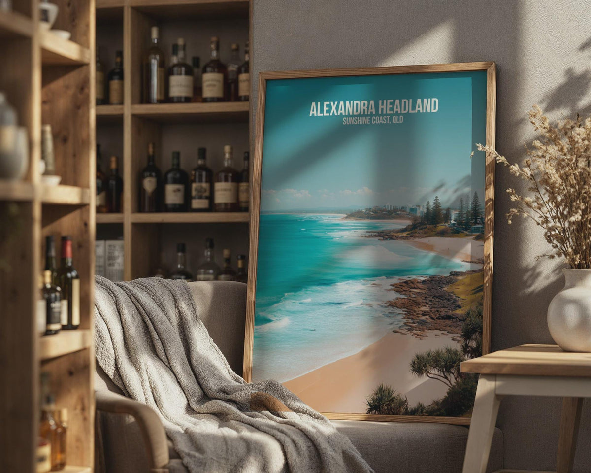 Alexandra Headland Coastline Print Artwork - WanderWall