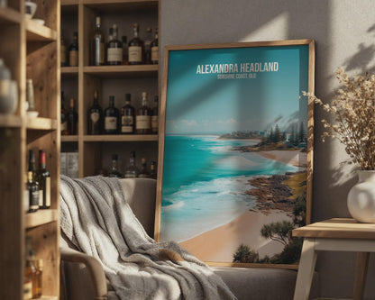 Alexandra Headland Coastline Print Artwork - WanderWall