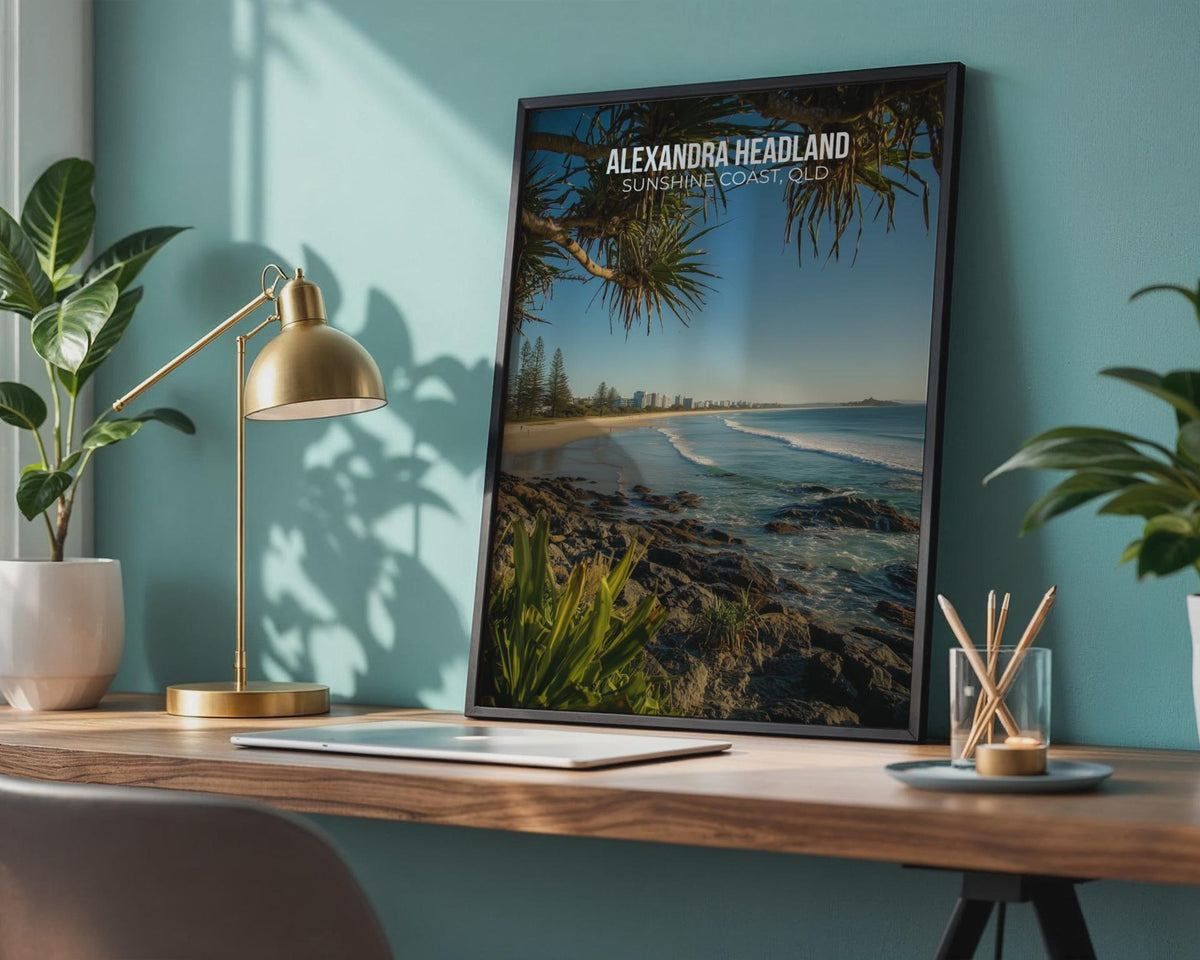 Alexandra Headland Wall Art Print, Beach Scenery, Queensland Coastal Artwork - WanderWall